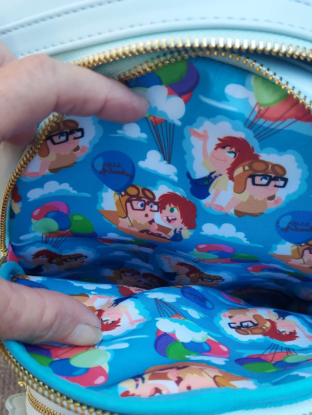 Pixar Carl & Ellie Light Blue Kids Mini Backpack